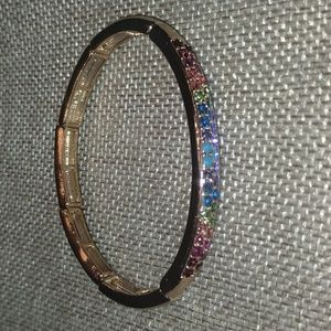 Multi Color Pave Stretch Bracelet